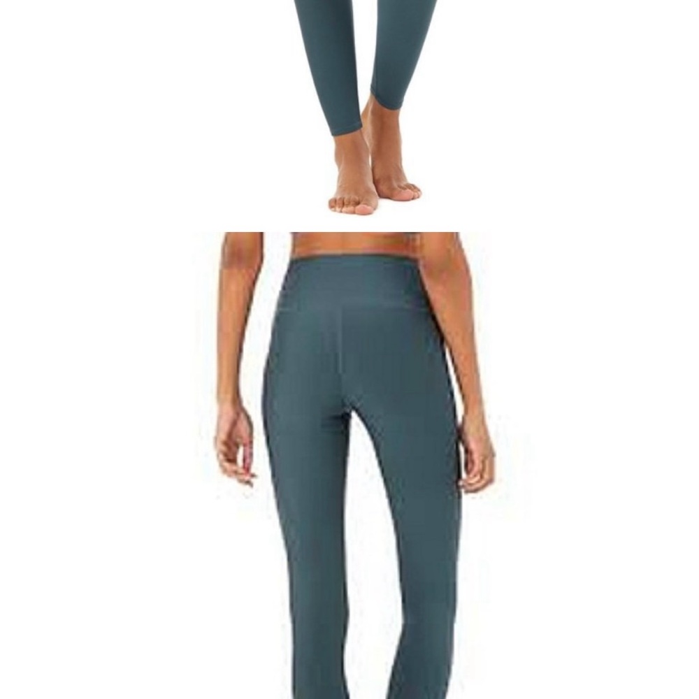 Alo 7/8 High-Waist Airlift Leggings Deep Jade Hi-Rise Waisted Skinny Tights Pant